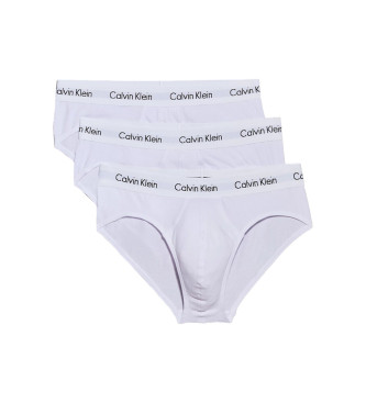 Calvin Klein Conjunto de 3 cuecas elsticas de algodo brancas