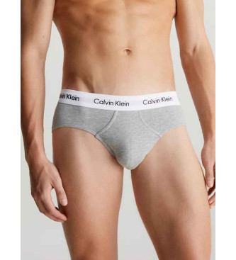 Calvin Klein 3er-Pack Cotton Stretch-Slips grau, grn, rosa