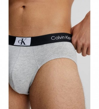 Calvin Klein Confezione da 3 slip grigio, nero, bianco