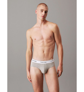 Calvin Klein Pack of 3 Icon Cotton Stretch briefs navy, green, grey