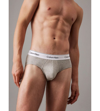 Calvin Klein Pack of 3 Icon Cotton Stretch briefs navy, green, grey