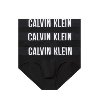 Calvin Klein Zestaw 3 czarnych majtek 