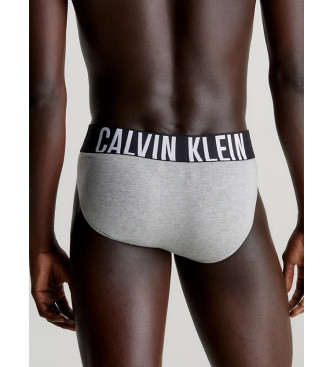 Calvin Klein Lot de 3 slips noir, gris, blanc