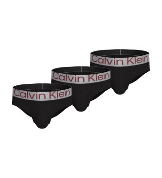 Calvin Klein Pack of 3 briefs - Steel Micro black