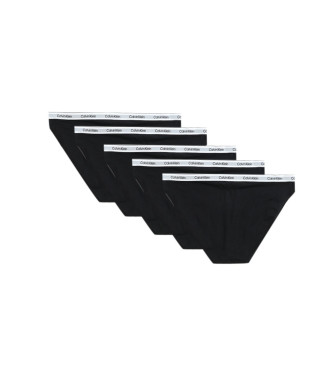 Calvin Klein Set van 5 zwarte Low Rise slips