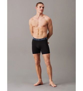 Calvin Klein Confezione da 5 boxer lunghi larghi in cotone stretch nero