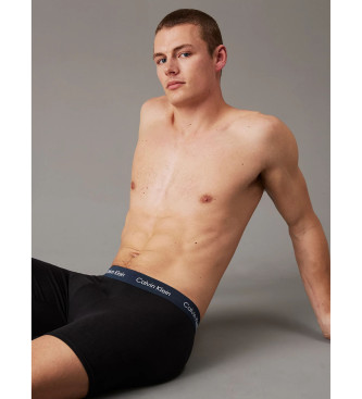 Calvin Klein Confezione da 5 boxer lunghi larghi in cotone stretch nero