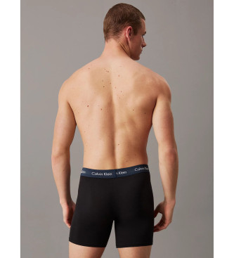 Calvin Klein Lot de 5 boxers longs et amples en coton stretch noir