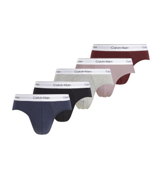 Calvin Klein Set van 5 slips Hippe slips blauw, zwart, grijs, roze, rood