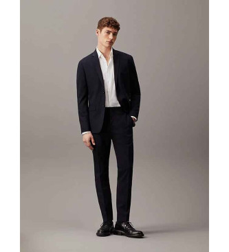 Calvin Klein Slim fit jakkestsbukser i uld navy