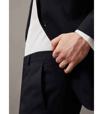 Calvin Klein Slim fit wool suit trousers navy