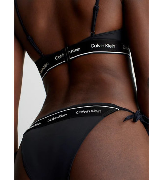 Calvin Klein Parte de abajo de biki con lazada negro