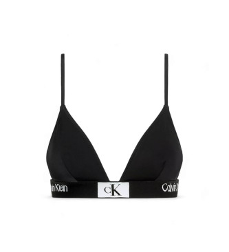 Calvin Klein Top bikini a triangolo nero