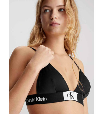 Calvin Klein Top de biquni triangular preto