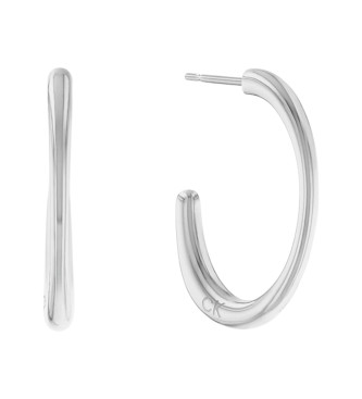 Calvin Klein Boucles d'oreilles grises aux formes organiques ludiques