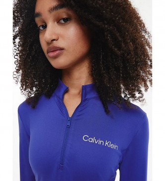 Calvin Klein Top azul técnico de manga comprida