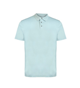 Calvin Klein Niebieska koszulka polo z bawełny pima
