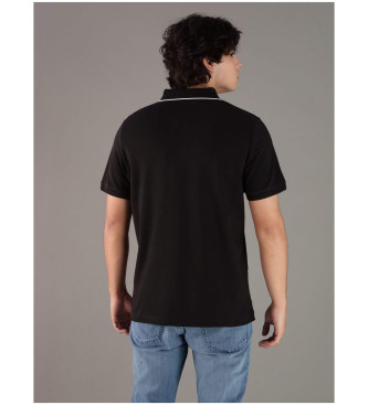 Calvin Klein Zwart piqu poloshirt
