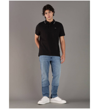 Calvin Klein Zwart piqu poloshirt