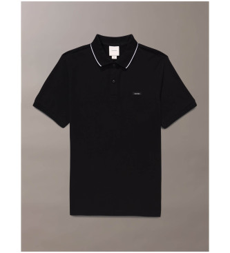 Calvin Klein Zwart piqu poloshirt