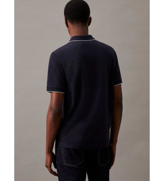 Calvin Klein Navy slim fit pique polo shirt