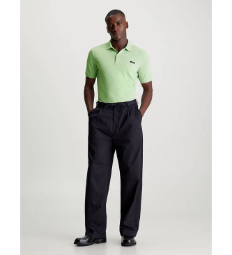 Calvin Klein Polo extensible Slim en piqu vert menthe