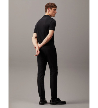 Calvin Klein Wąska koszulka polo w kolorze czarnym