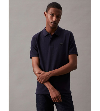 Calvin Klein Polo slim blu navy in Piqu Elastic