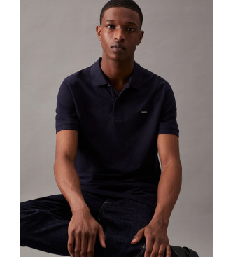 Calvin Klein Polo slim blu navy in Piqu Elastic