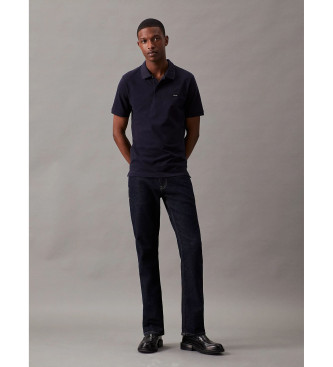 Calvin Klein Polo slim blu navy in Piqu Elastic