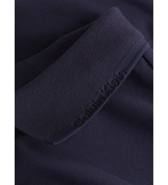 Calvin Klein Polo termica slim in piqu blu scuro