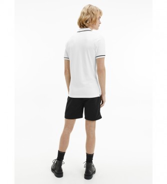 Calvin Klein Polo slim con ribaltamento bianco