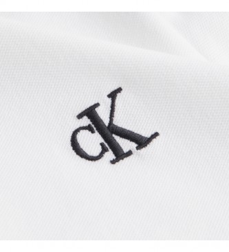 Calvin Klein Polo slim con ribaltamento bianco