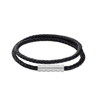 Calvin Klein Braided leather bracelet Wrapped & Braided black