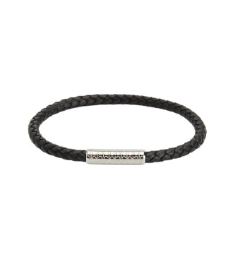 Calvin Klein Braided leather bracelet Wrapped & Braided black