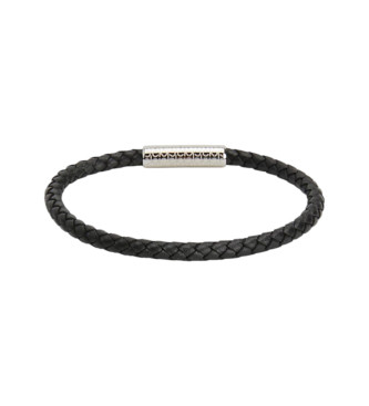 Calvin Klein Braided leather bracelet Wrapped & Braided black