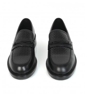 Calvin Klein Skórzane loafersy Rbr Sole Loafer czarne