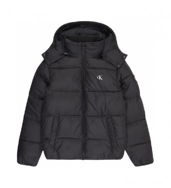 Calvin Klein Puffer Reciclado jaqueta de poliéster preto