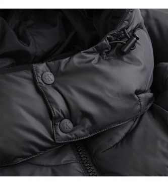Calvin Klein Puffer Reciclado jaqueta de poliéster preto