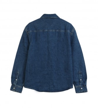 Calvin Klein Jeans Linjr jeansskjorta med avslappnad passform bl