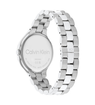 Calvin Klein Relgio de moda analgico com banho de prata