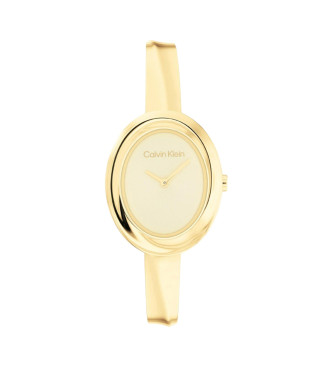 Calvin Klein Montre en or  lunette torsade