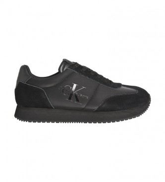 Calvin Klein Retro Runner 1 sapatos de couro preto