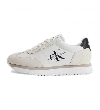 Calvin Klein Retro Runner 1 suede sneakers white
