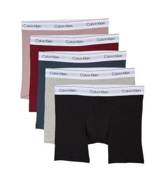 Calvin Klein 5er Set Boxershorts grau, schwarz, blau, rot, pink, rot, pink