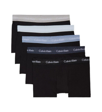 Calvin Klein Set di 5 boxer neri a vita bassa