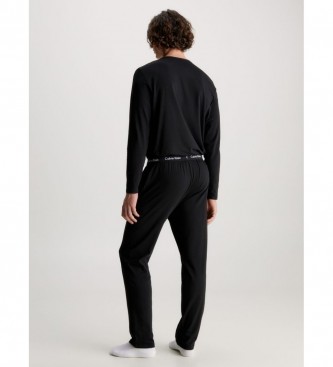Calvin Klein Conjunto de pijama elástico preto