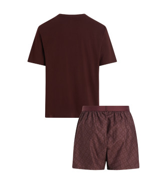 Calvin Klein Maroon zomerpyjamaset