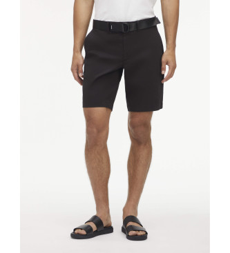 Calvin Klein Slim fit shorts med sort twill-linning