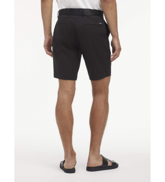 Calvin Klein Slim fit shorts med sort twill-linning